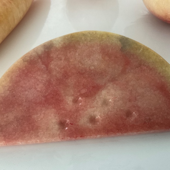 6 PIECES OF VINTAGE ALABASTER ONYX MARBLE FRUIT MCM - Picture 3 of 9